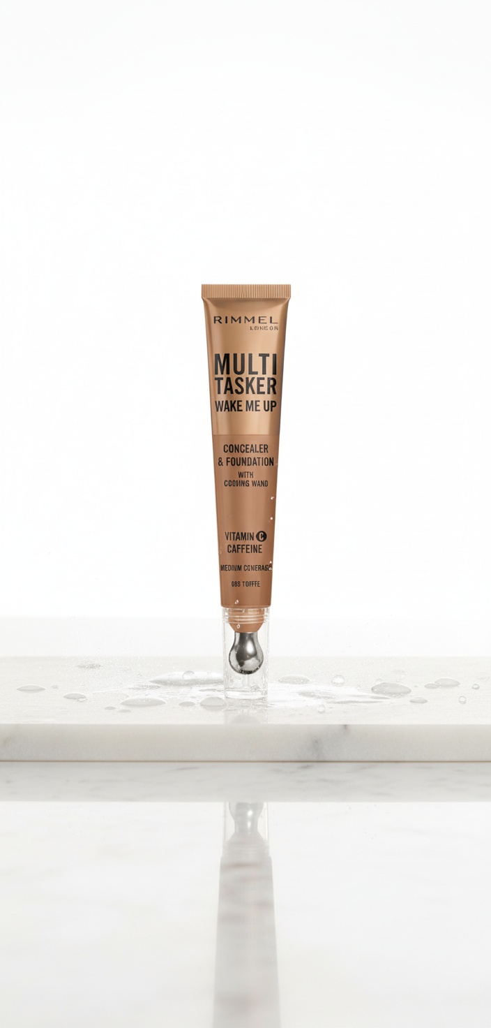 Rimmel London MULTITASKER WAKE ME UP concealer and foundation #Toffee 20 ml - Afbeelding 2