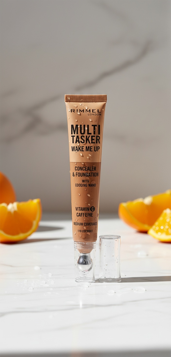 Rimmel London MULTITASKER WAKE ME UP concealer and foundation #Warm Coconut 20 ml - Afbeelding 2