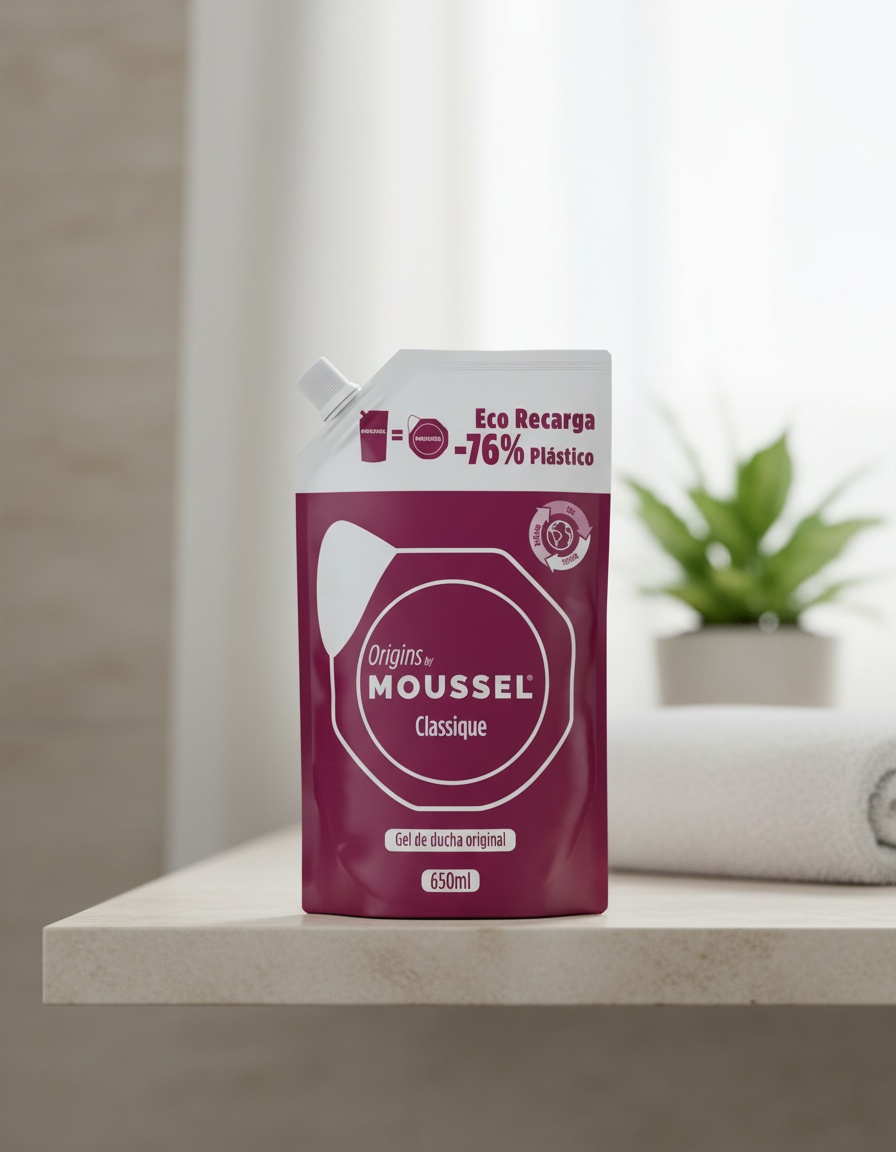 MOUSSEL CLASSIQUE original shower gel recharge 650 ml - Afbeelding 2