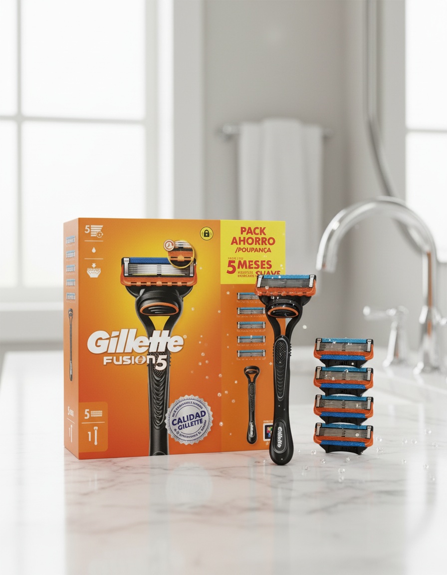 GILLETTE FUSION 5 razor + 5 refills - Afbeelding 2