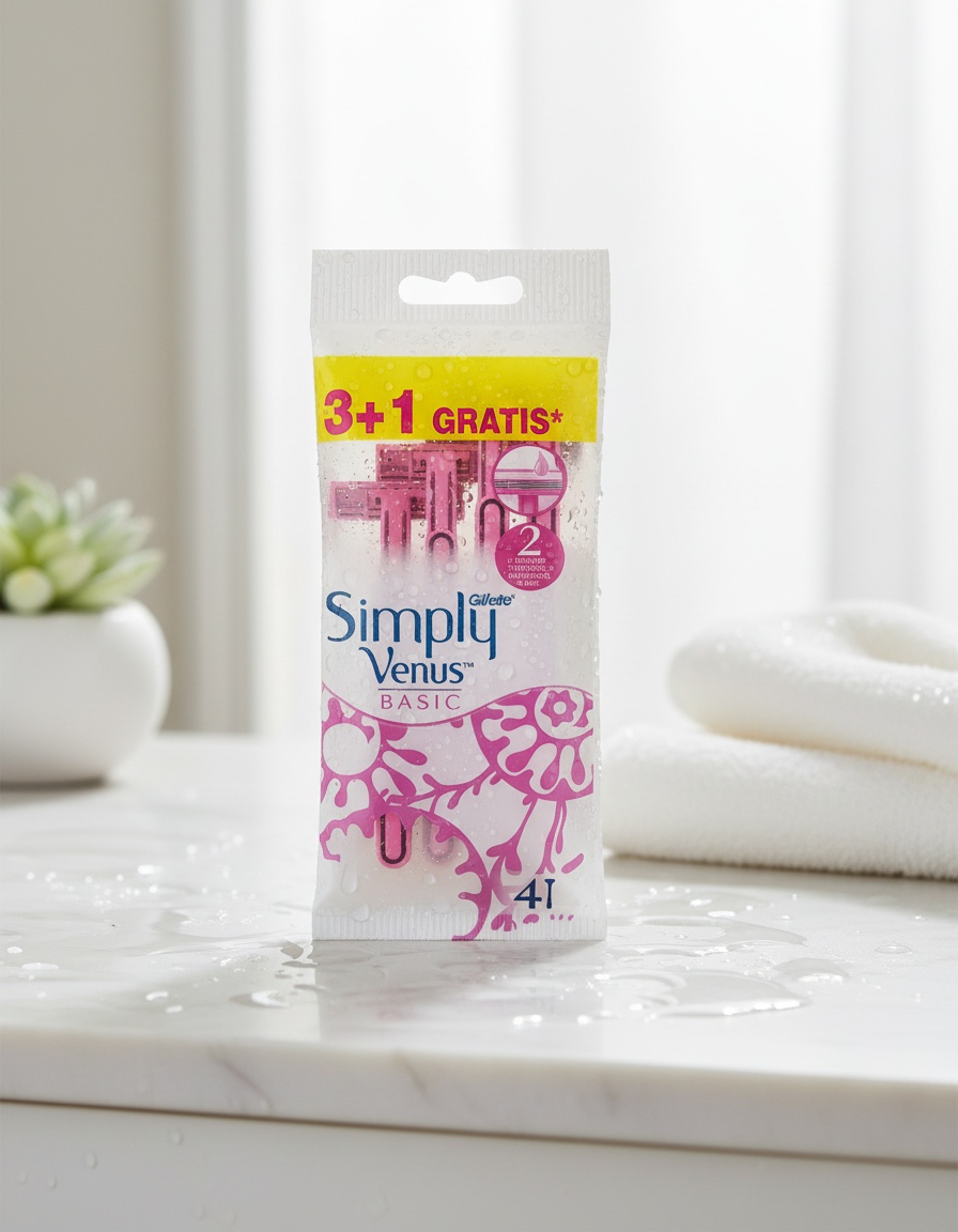 GILLETTE VENUS 2 SIMPLY BASIC disposable razors, 4 units - Afbeelding 2