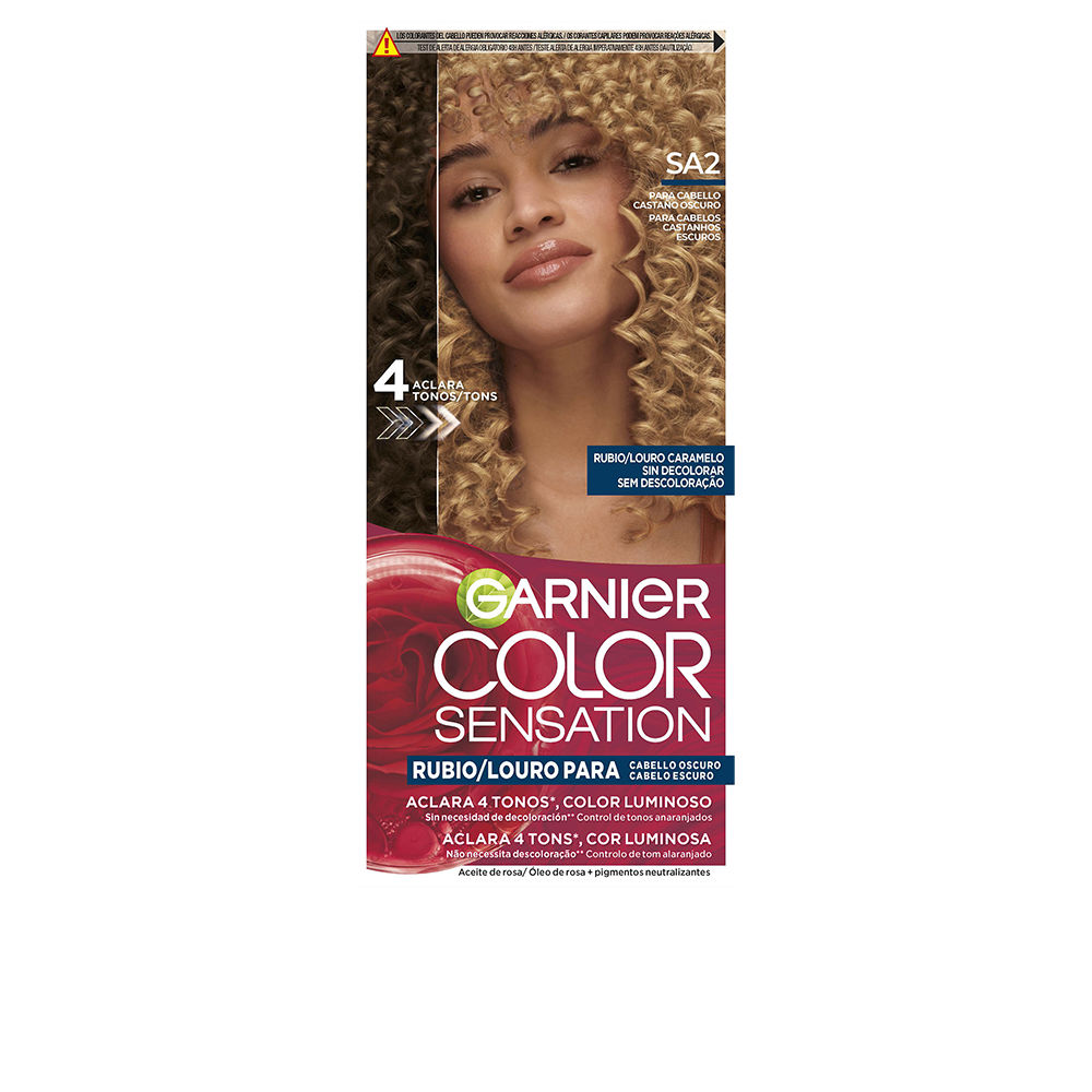 Garnier COLOR SENSATION luminous blonde dye without fading for dark hair #Louro Caramel 5 u