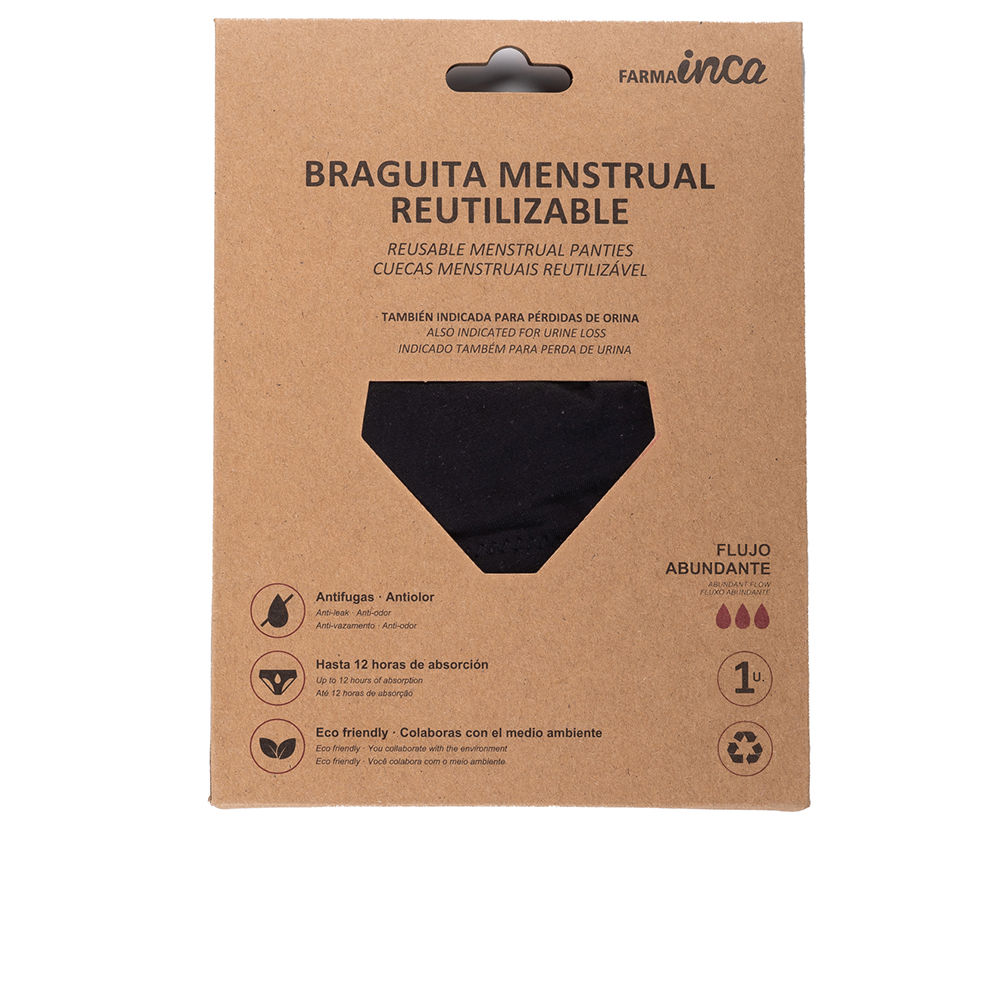 Inca MENSTRUAL PANTIES super absorption #black size XL 1 unit