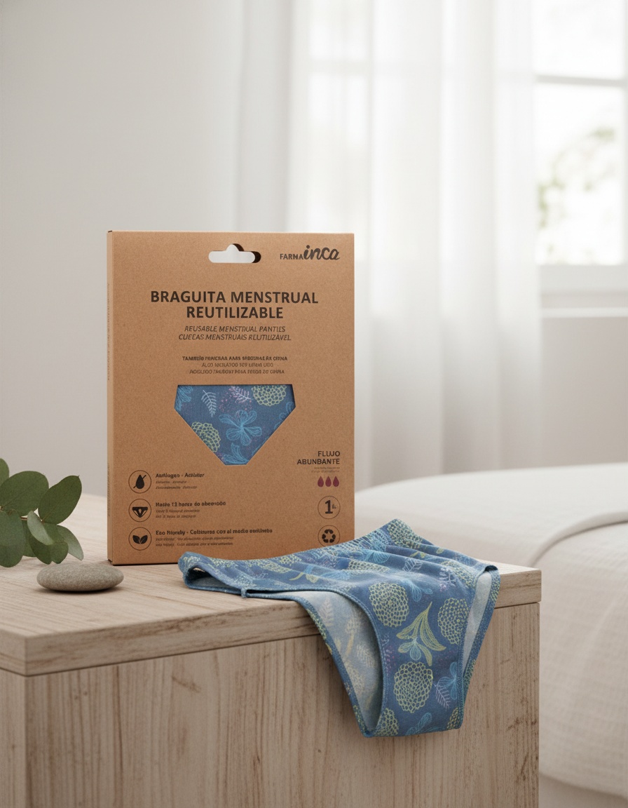 Inca MENSTRUAL PANTIES super absorption #blue size M 1 unit - Afbeelding 2