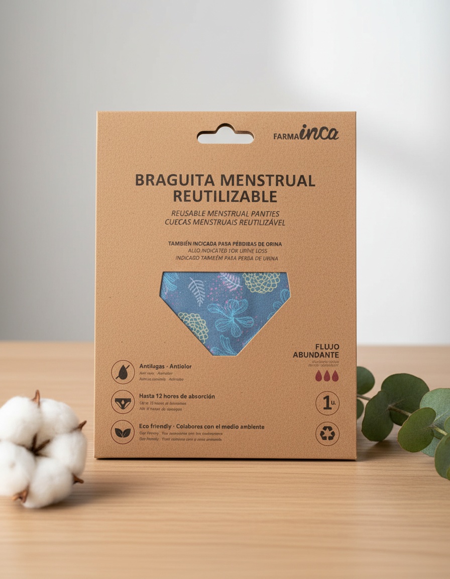 Inca MENSTRUAL PANTIES super absorption #blue size XL 1 unit - Afbeelding 2