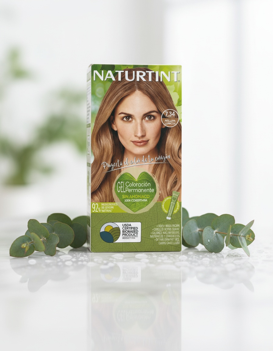 NATURTINT ammonia-free dye #7.34-Luminous Hazelnut 170 ml - Afbeelding 2