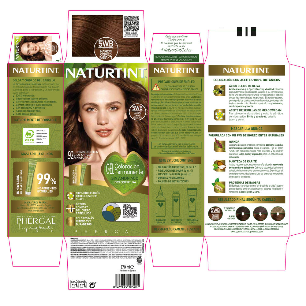 NATURTINT ammonia-free dye #5Wb-Radiant Copper Brown 170 ml
