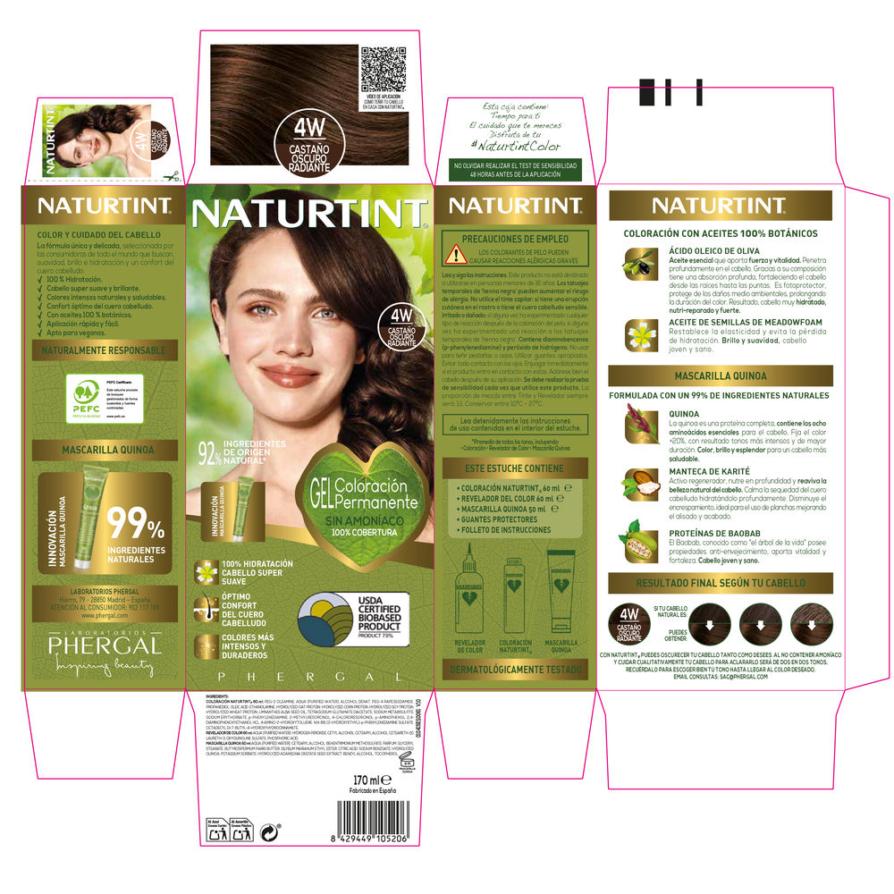 NATURTINT ammonia-free dye #4W-Radiant Dark Brown 170 ml