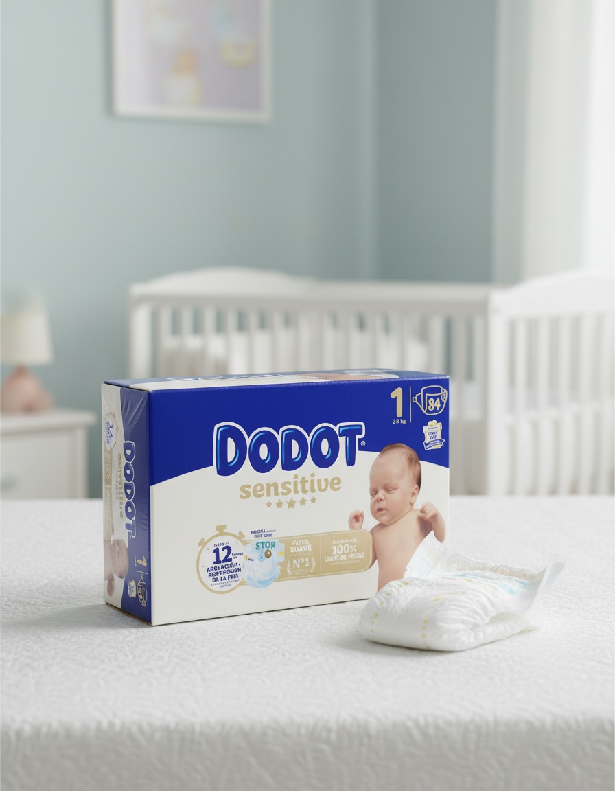 DODOT SENSITIVE RN size 1 diapers 2-5 kg 84 units - Afbeelding 2
