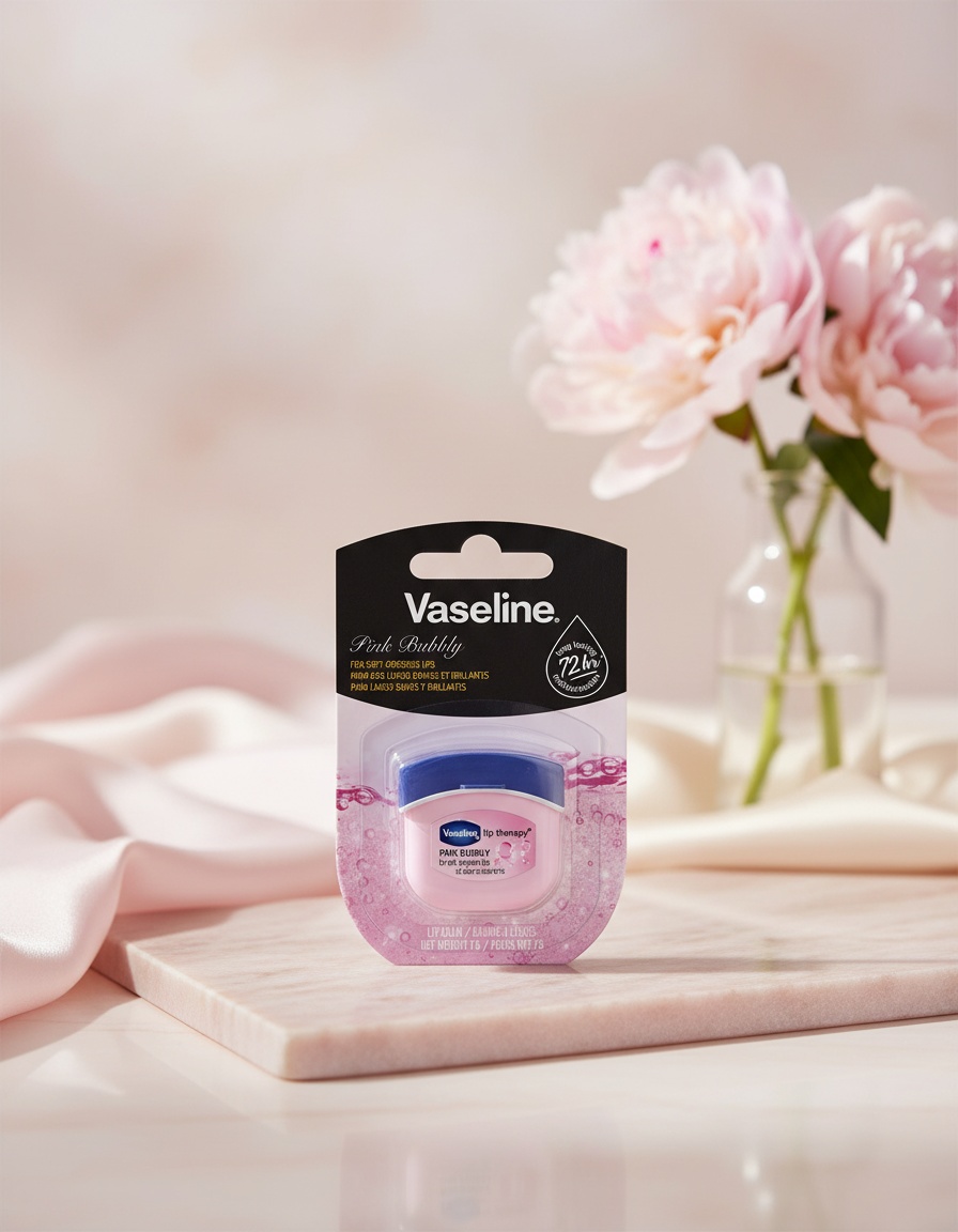 VASELINE JELLY pink bubbly lipstick jar 7 gr