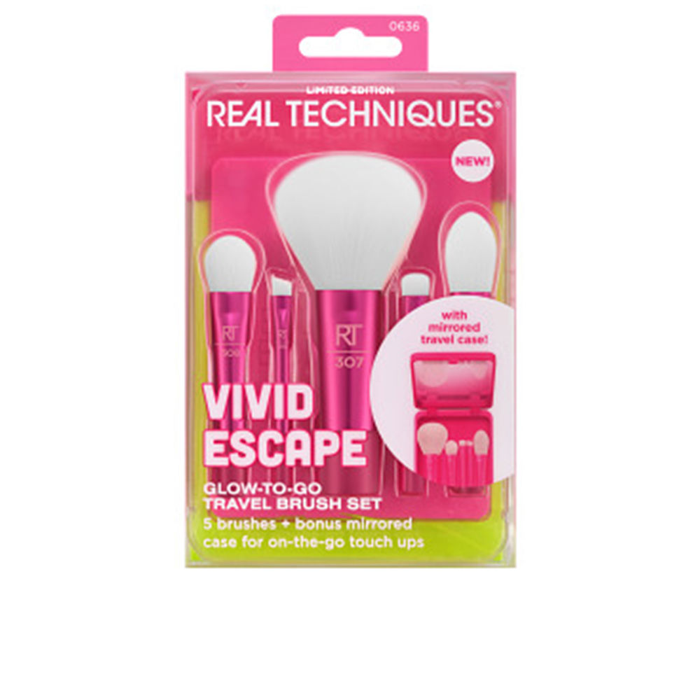 Real Techniques VIVID ESCAPE GLOW-TO-GO CASE 5 pcs