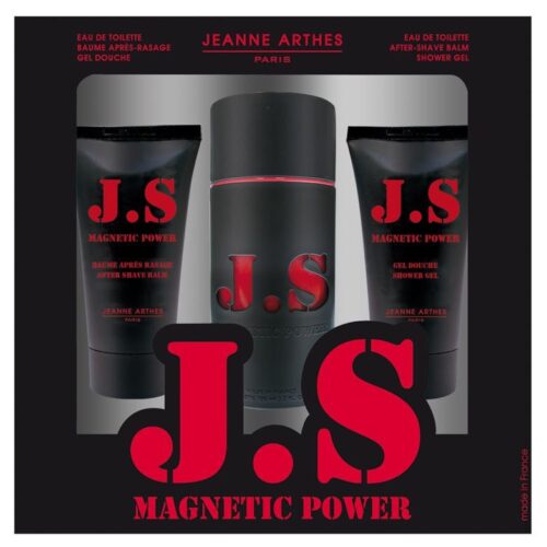 Jeanne Arthes Js Magnetic Power Geschenkset 100ml EDT + 75ml Shower Gel + 75ml Aftershave Balsem