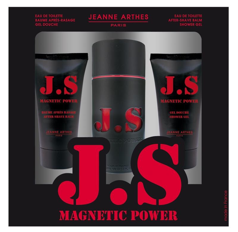 Jeanne Arthes Js Magnetic Power Geschenkset 100ml EDT + 75ml Shower Gel + 75ml Aftershave Balsem