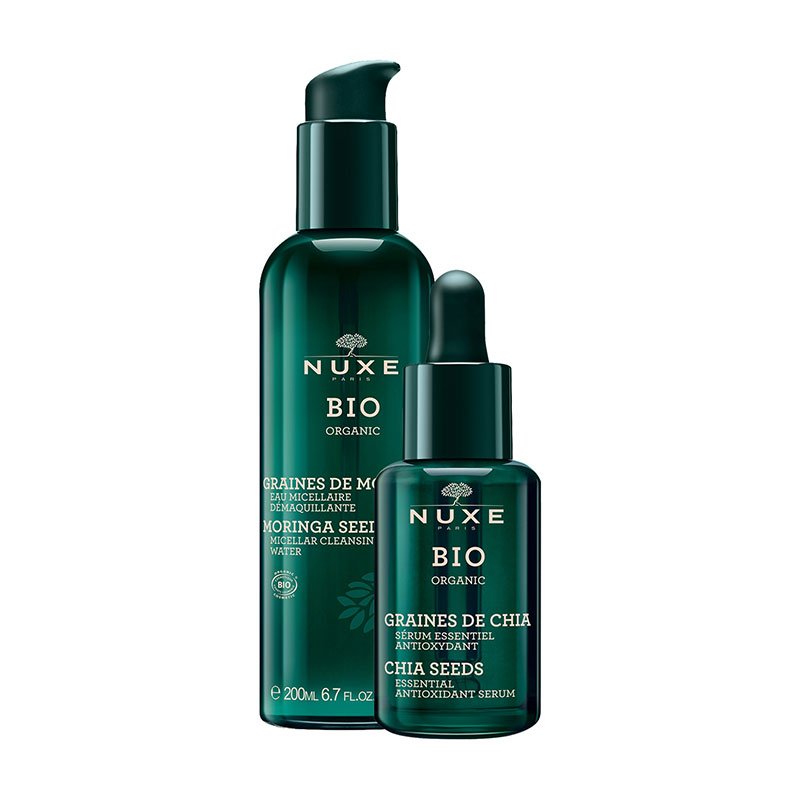 Nuxe Bio Organic Geschenkset 30ml Chia Seeds Essential Antioxidant Serum + 200ml Moringa Seeds Micellar Water