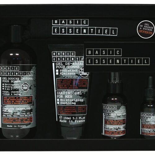 Jeanne Arthes Bare Essentiel Geschenkset 500ml Douchegel + 150ml Scheergel + 30ml Multifunctionele Olie + 75ml Moisturizer