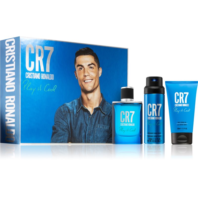 Cristiano Ronaldo CR7 Play It Cool Geschenkset 100ml EDT Spray + 150ml Douchegel +150ml Body Spray