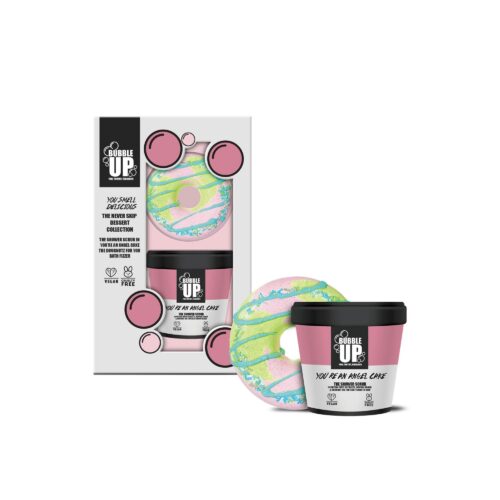 Bubble Up Never Skip Dessert Geschenkset 220g Shower Scrub + 150g Donut Bruisbal