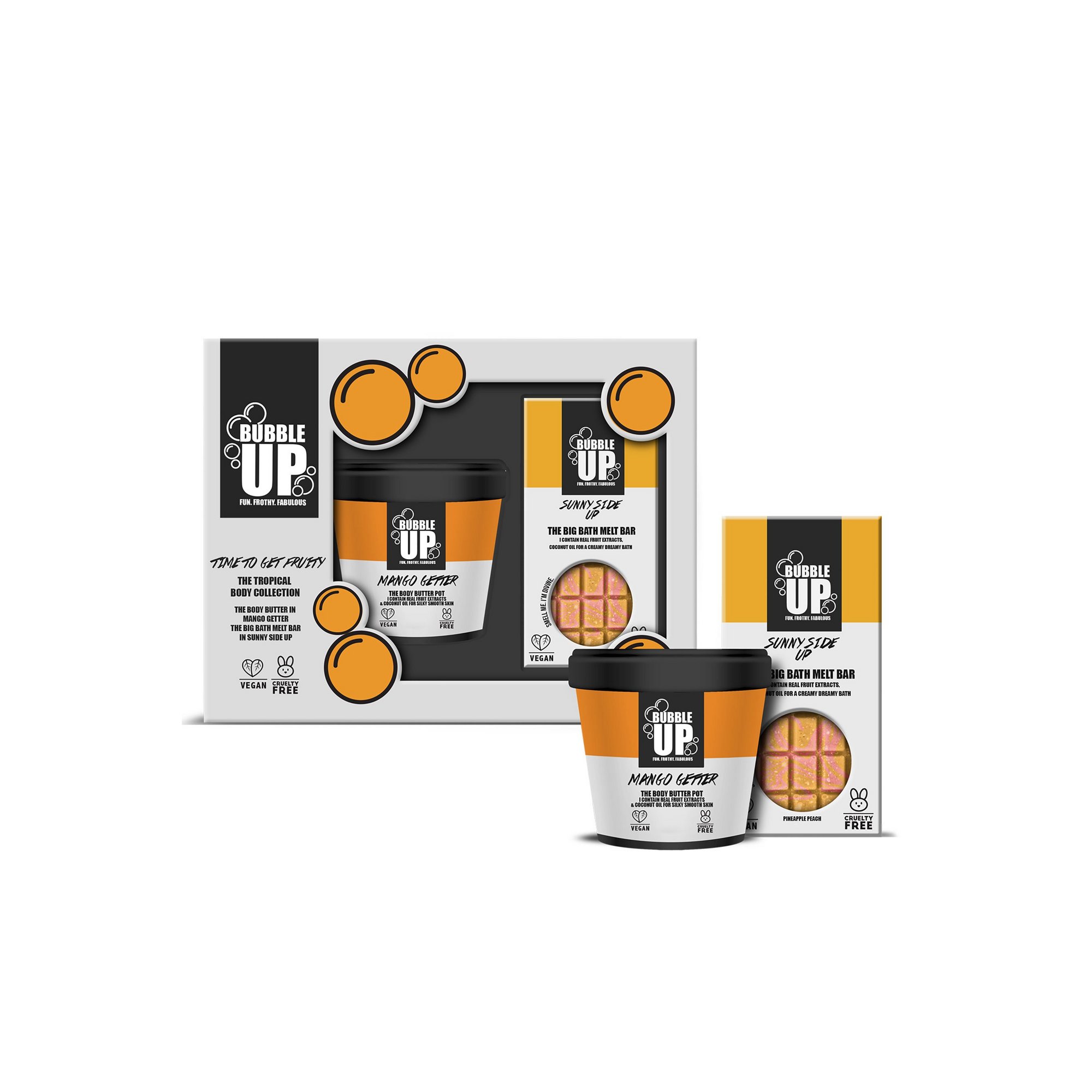 Bubble Up Cherry Berry Bath & Body Geschenkset 210g Big Bath Bar Berry & 220g Body Butter Cherry Nice