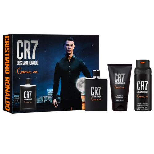 Cristiano Ronaldo CR7 Game On Geschenkset 100ml EDT Spray + 150ml Douchegel + 150ml Body Spray