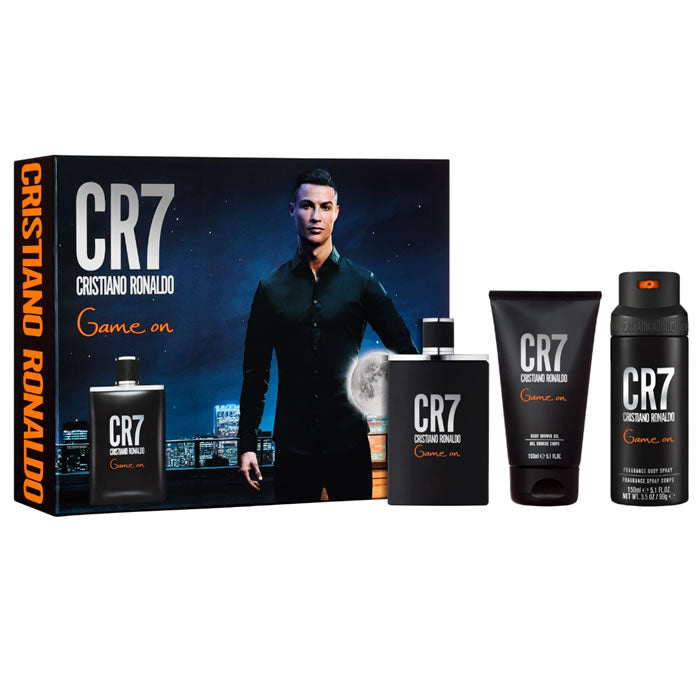 Cristiano Ronaldo CR7 Game On Geschenkset 100ml EDT Spray + 150ml Douchegel + 150ml Body Spray
