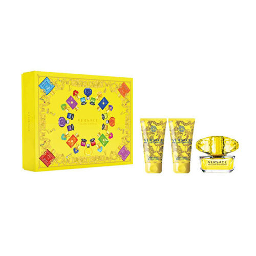 Versace Yellow Diamond Geschenkset 90ml EDT + 100ml Body Lotion + 100ml Douchegel + 5ml EDT