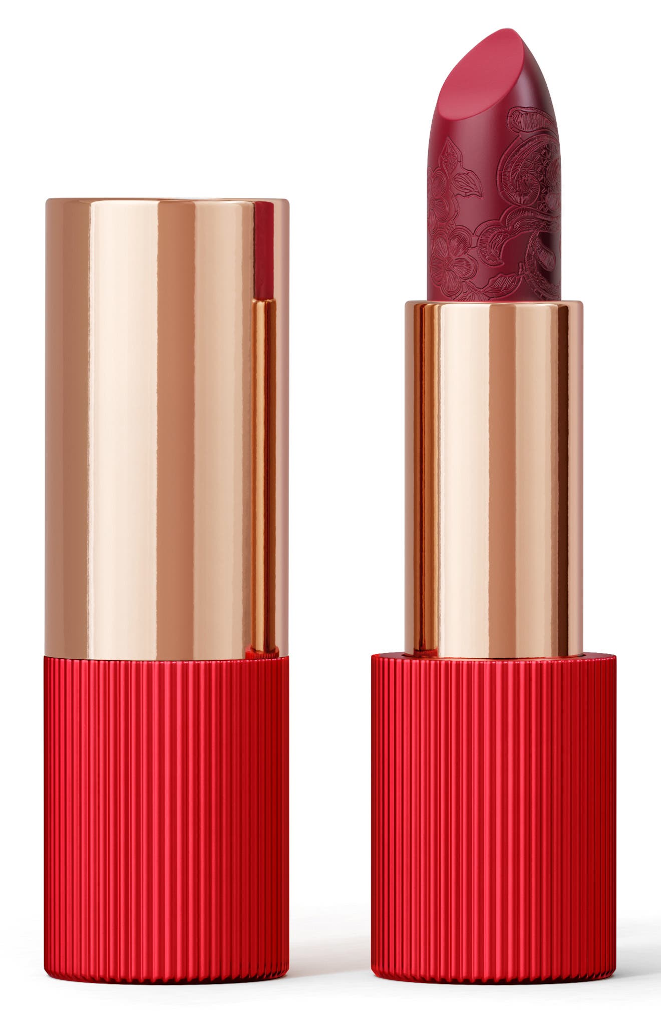 La Perla Matte Silk Lipstick - #107 - Cherry Red - 3.5g