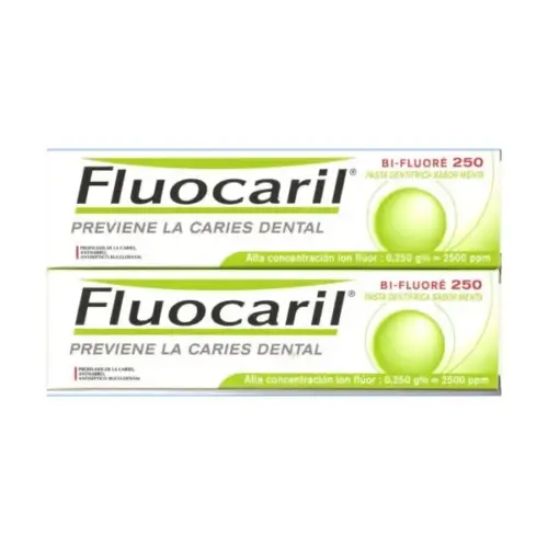 Fluocaril Pasta Dentífrica Sabor Menta Prevención Caries 2x125ml