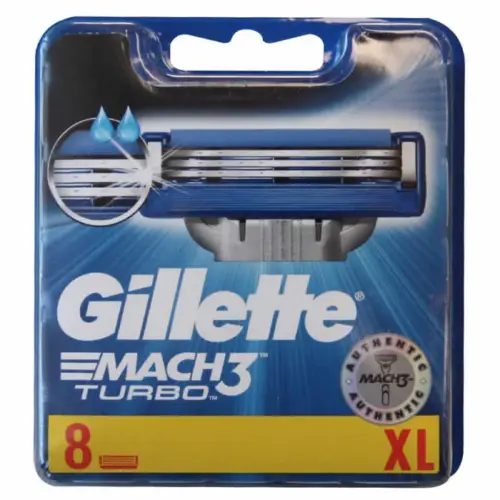 Gillette Mach3 Turbo Scheermesjes Heren | 8 Stuks | Anti-Irritatie