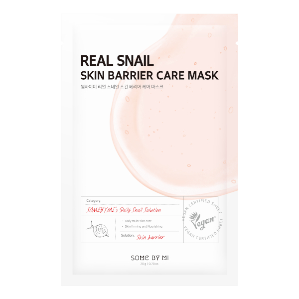 Some By Mi Real Snail Skin Barrier Care Sheet Mask - 1 Sheet Mask (20g)