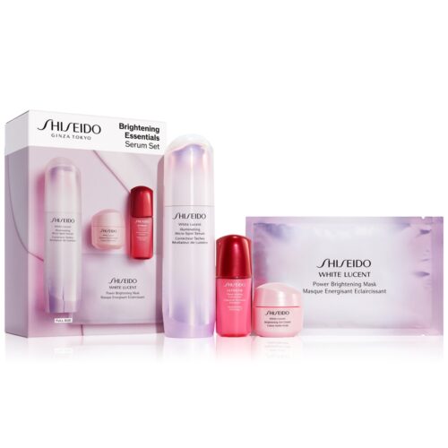 Shiseido Brightening Essentials Eye Geschenkset 50ml Power Infusing Concentrate + 15ml Oogcrème + 15ml Gel Cream + Power Brightening Masker