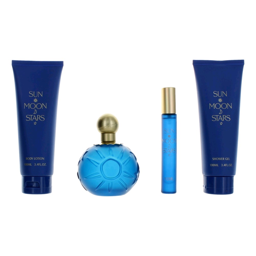 United Colors & Prestige Beauty Sun Moon Stars Geschenkset 100ml EDT + 10ml EDT + 100ml Body Lotion + 100ml Douchegel