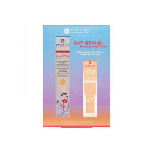 Erborian Cc Crème Illuminating Face Spf25 Doré 45ml Set 2 Pieces