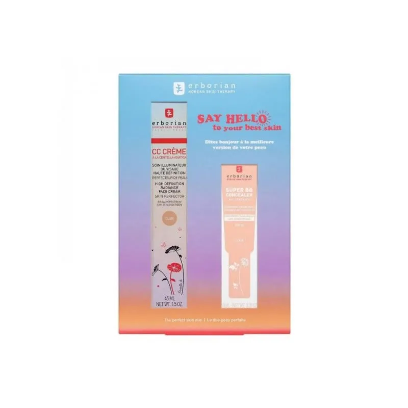 Erborian Cc Crème Illuminating Face Spf25 Clair 45ml Set 2 Pieces