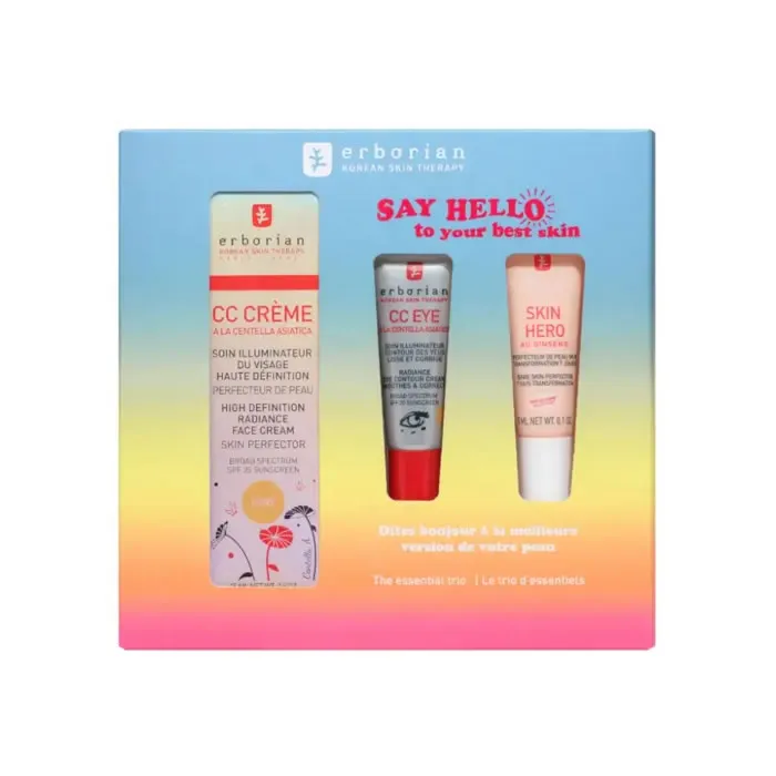 Erborian Cc Crème Illuminating Face Spf25 Doré 15ml Set 3 Pieces