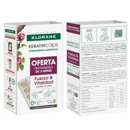 Klorane KeratinCaps Strength and Vitality 3x30 Capsules