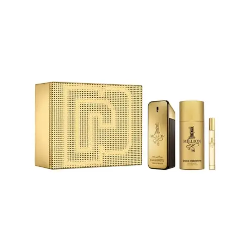 Paco Rabanne 1 Million Eau De Toilette Spray 100ml Set 3 Pieces