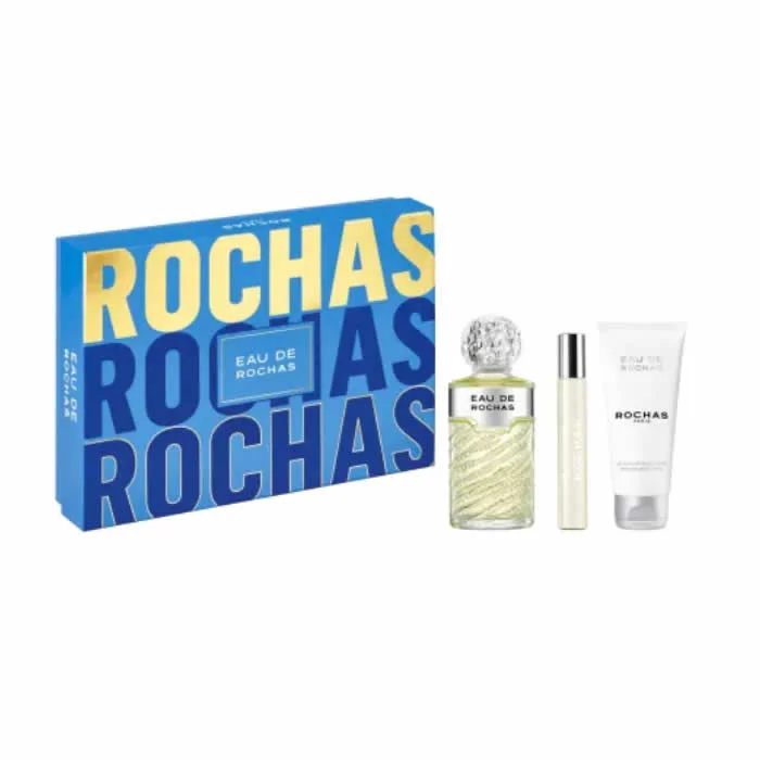 Rochas Eau De Rochas Eau De Toilette Spray 100ml Set 3 Pieces