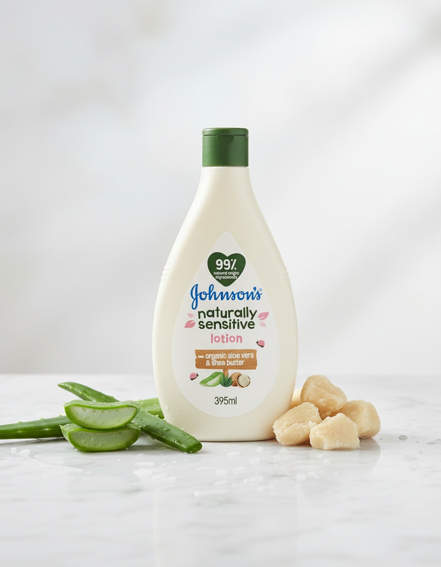 Johnson's Baby BABY BIO NATURALLY SENSITIVE aloe vera body lotion 395 ml - Afbeelding 2