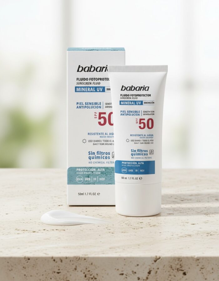 Babaria SOLAR MINERAL UV easy photoprotective fluid SPF50 50 ml - Afbeelding 3