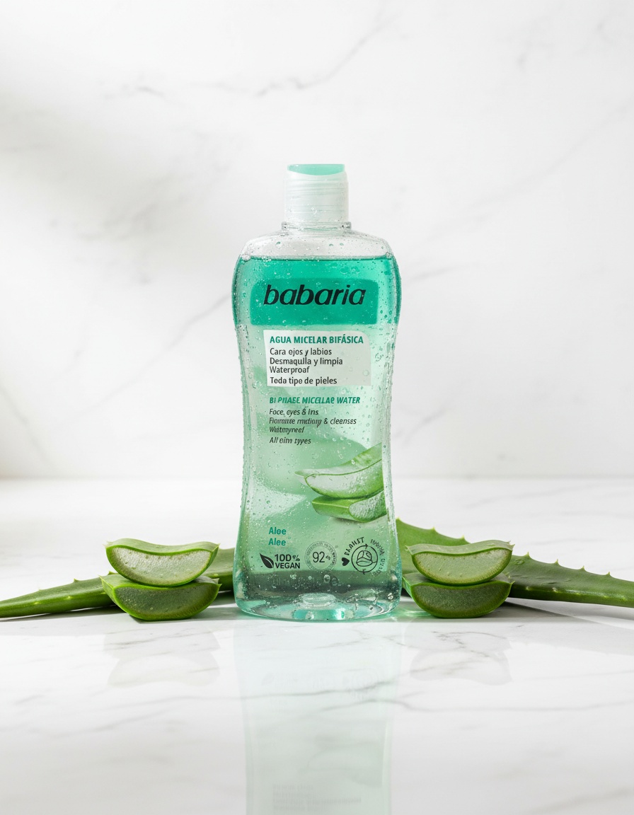Babaria BIPHASE MAKEUP REMOVER micellar water aloe vera 400 ml - Afbeelding 3