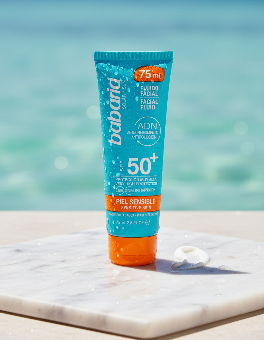 Babaria Aloe vera facial fluid for sensitive skin SPF 50+ 75 ml - Afbeelding 3