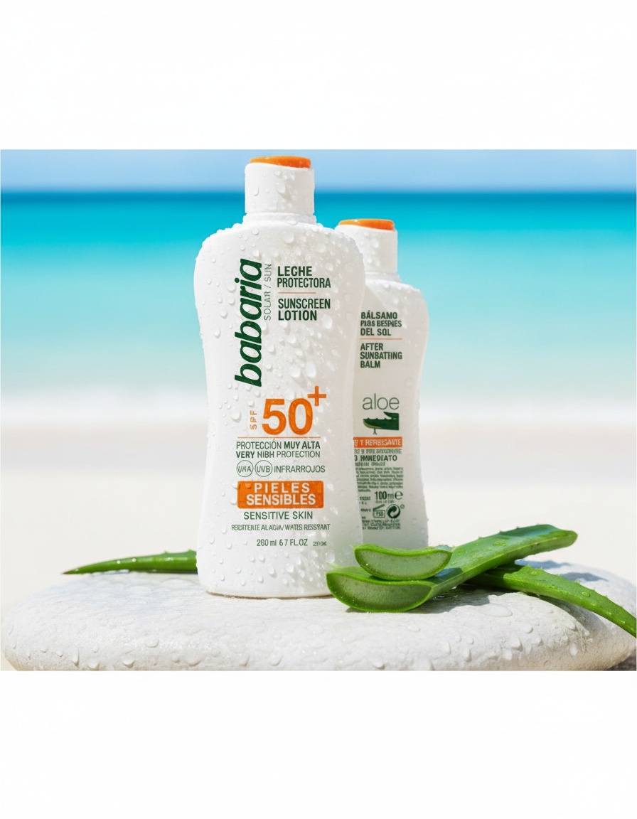 Babaria SOLAR PIEL SENSIBLE SPF50+ LECHE set - Afbeelding 3