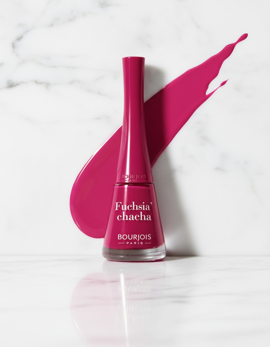 Bourjois 1 SECONDE nail polish #011-fuchsia' cha cha 9 ml - Afbeelding 2