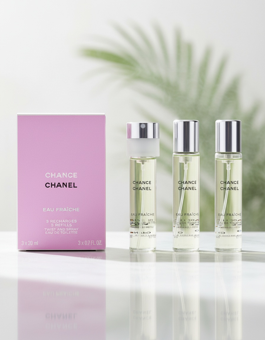 Chanel CHANCE EAU FRAICHE eau de toilette twist & spray 3 refills 3 x 20 ml - Afbeelding 2
