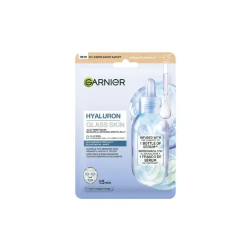 Garnier Hyaluron Glass Skin Jelly Sheet Mask | Unisex 27g | Hydraterend