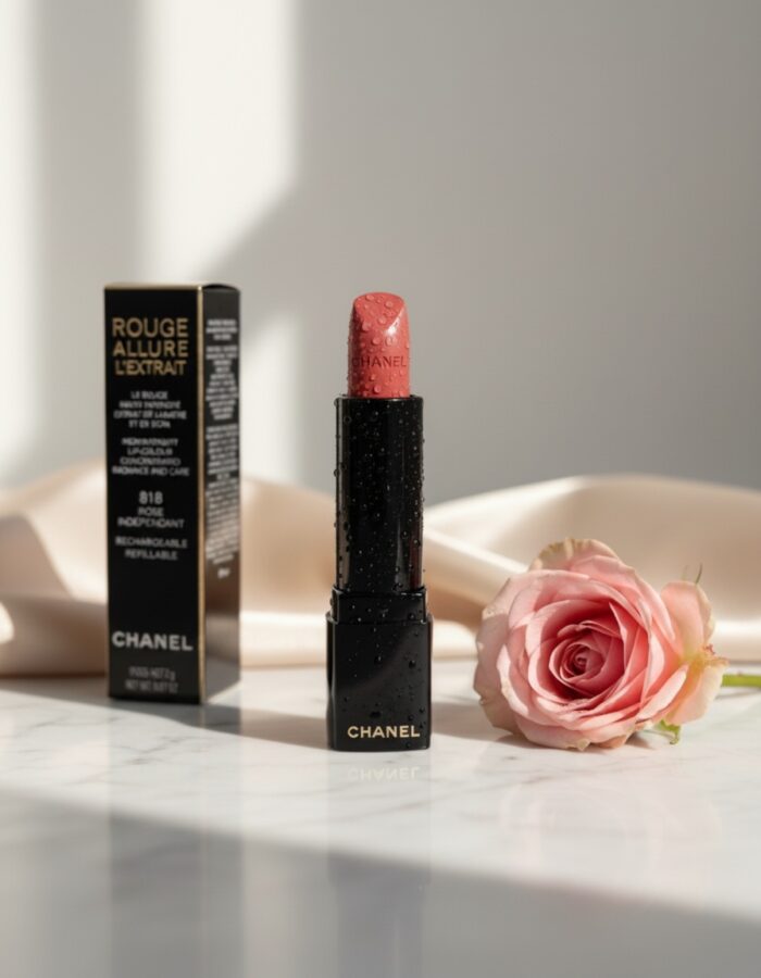 Chanel ROUGE ALLURE L'EXTRAIT rechargeable lipstick #818 rose independent 2 gr - Afbeelding 3