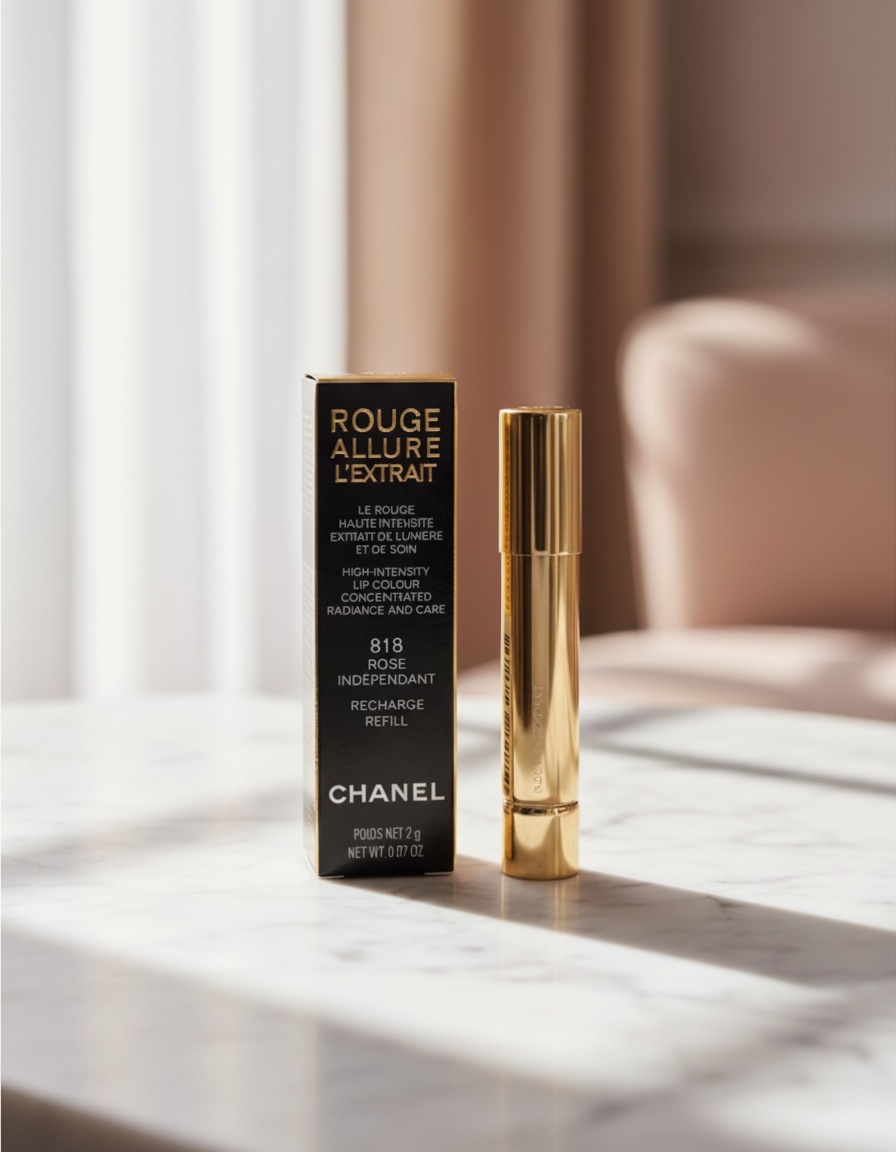 Chanel ROUGE ALLURE L'EXTRAIT lipstick refill #818 rose independent 2 gr - Afbeelding 3