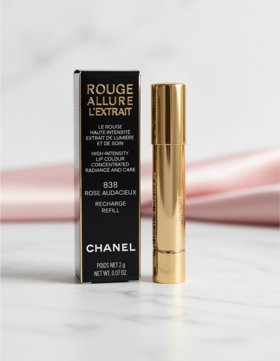 Chanel ROUGE ALLURE L'EXTRAIT lipstick refill #838 rose audacieux 2 gr - Afbeelding 3