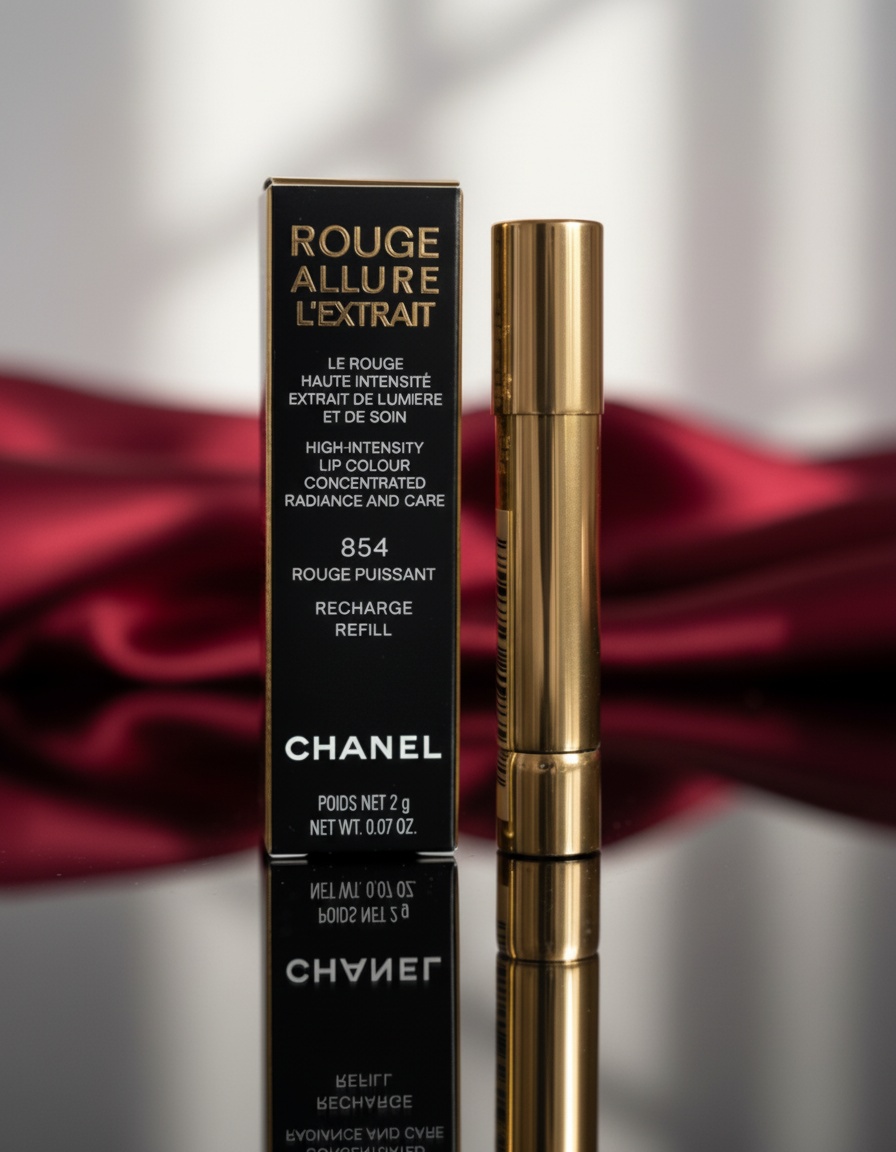 Chanel ROUGE ALLURE L'EXTRAIT lipstick refill #854 rouge puissant 2 gr - Afbeelding 3