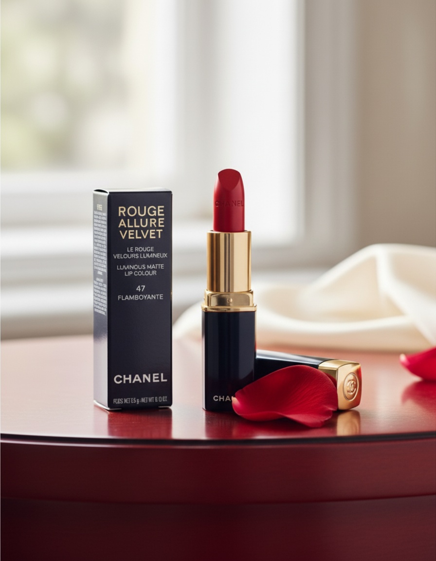 Chanel ROUGE ALLURE VELVET #47-flaming 3.5 gr - Afbeelding 3